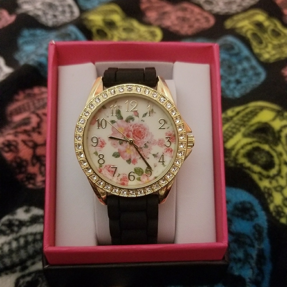 BNIB Gold and Floral Watch